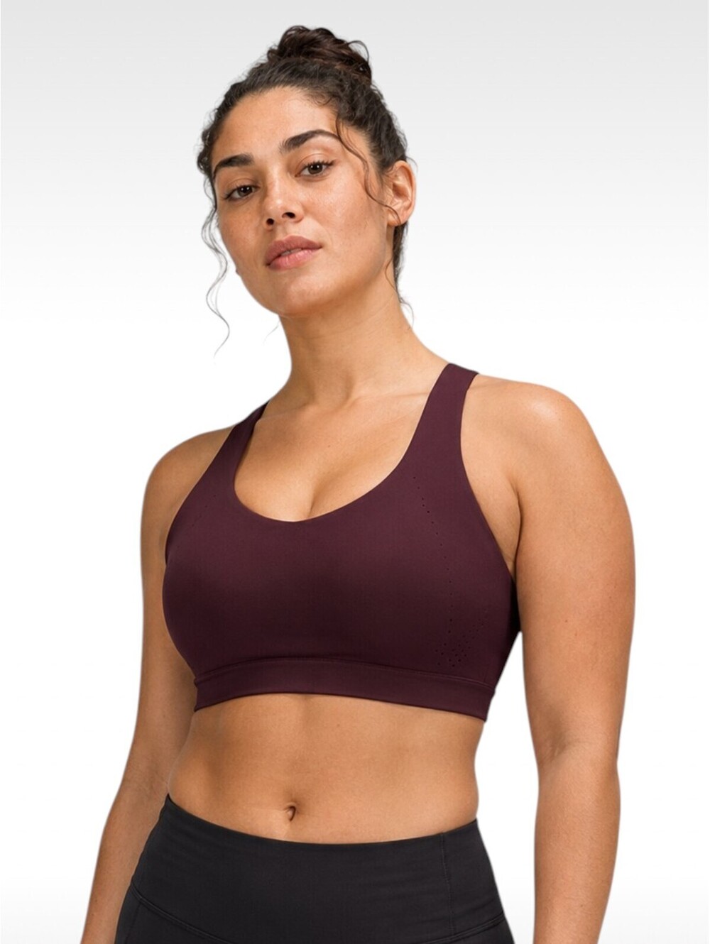 Lululemon AirSupport High Support Bra Cassis Red Merlot Size 38D GUC